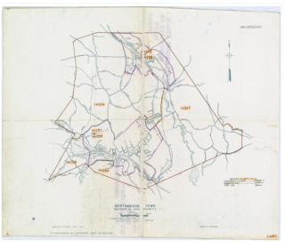 1950 Census Enumeration District Maps - Massachusetts (MA) - Worcester County - Northbridge - ED 14-288 to 300