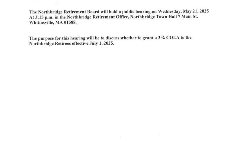 Retirement Board Public Hearing -COLA 2025